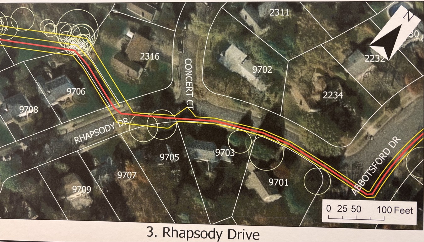 Alignment of work along Rhapsody Drive